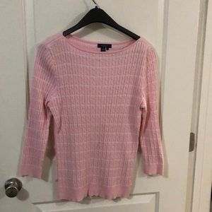 Womens Chaps Light Pink Sweater